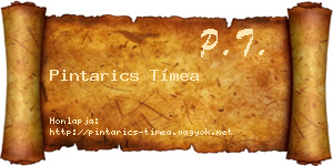 Pintarics Tímea névjegykártya